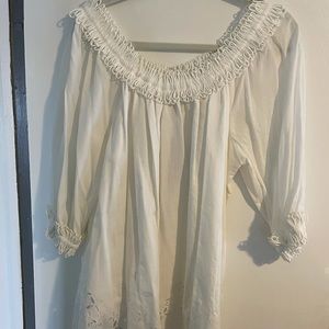 Fun flirty white top